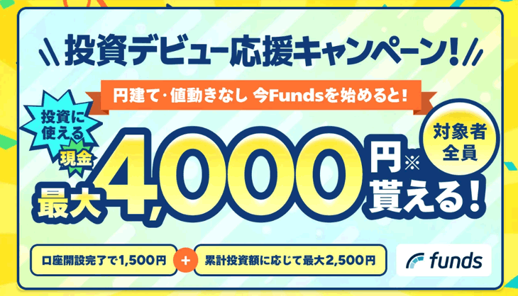 Funds 投資デビュー応援キャンペーン