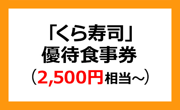 くら寿司の株主優待の画像 1枚目