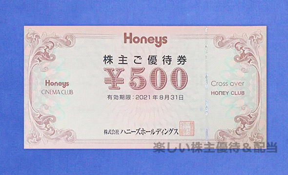 ハニーズ   Honeys 株主優待 7000円