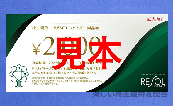 リソル 株主優待 40000円分