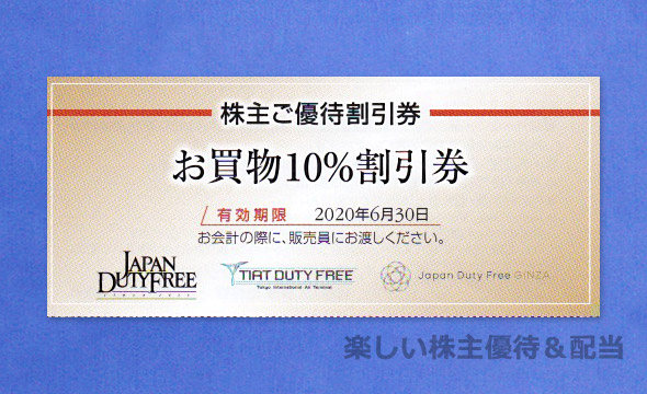 送込　日本空港ビルデング　株主優待　お買物10%割引券5枚＋１０００円券セット